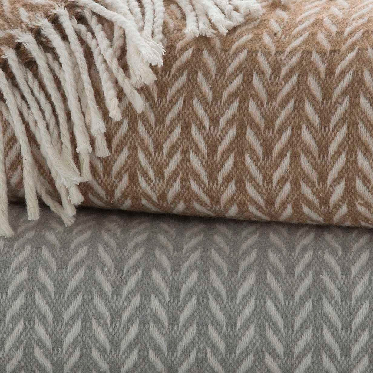 Naturals - Manta Liso - Algodón - Poliéster - 150x200 cm - Espiga Gris