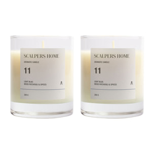 Set de 2 velas aromáticas 200gr aroma white lotus scalpers