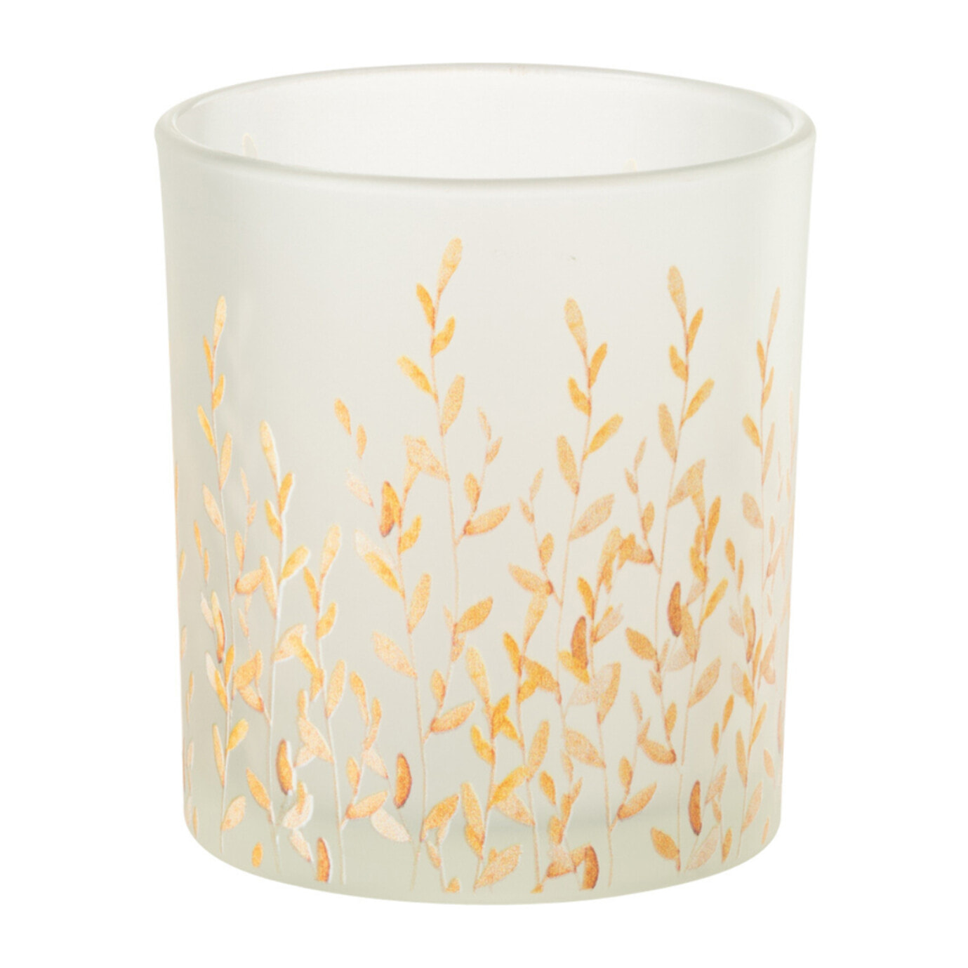 J-Line bougeoir Sally - verre - orange/transparent - small