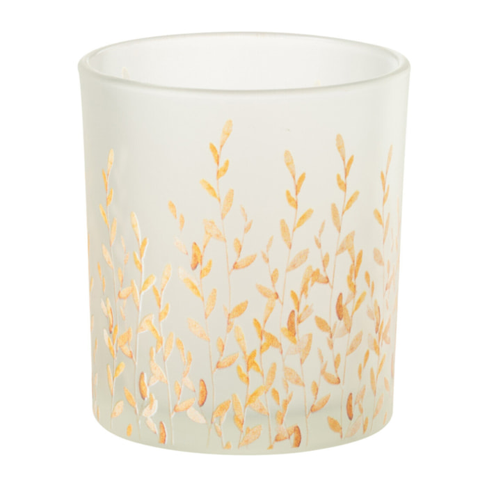 J-Line bougeoir Sally - verre - orange/transparent - small