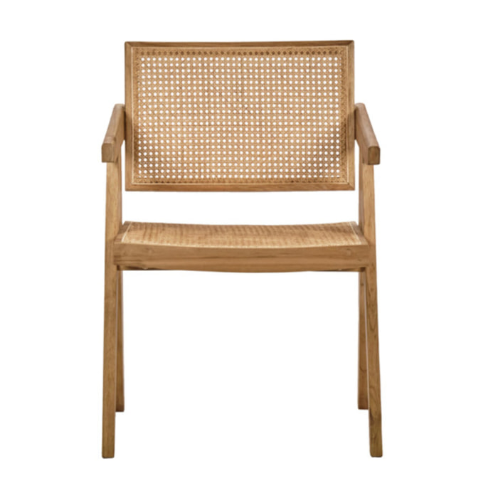 Fauteuil de jardin lounge en rotin et bois massif de teck - ZAZOU