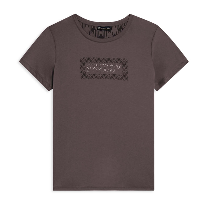 T-shirt con logo e grafica geometrica