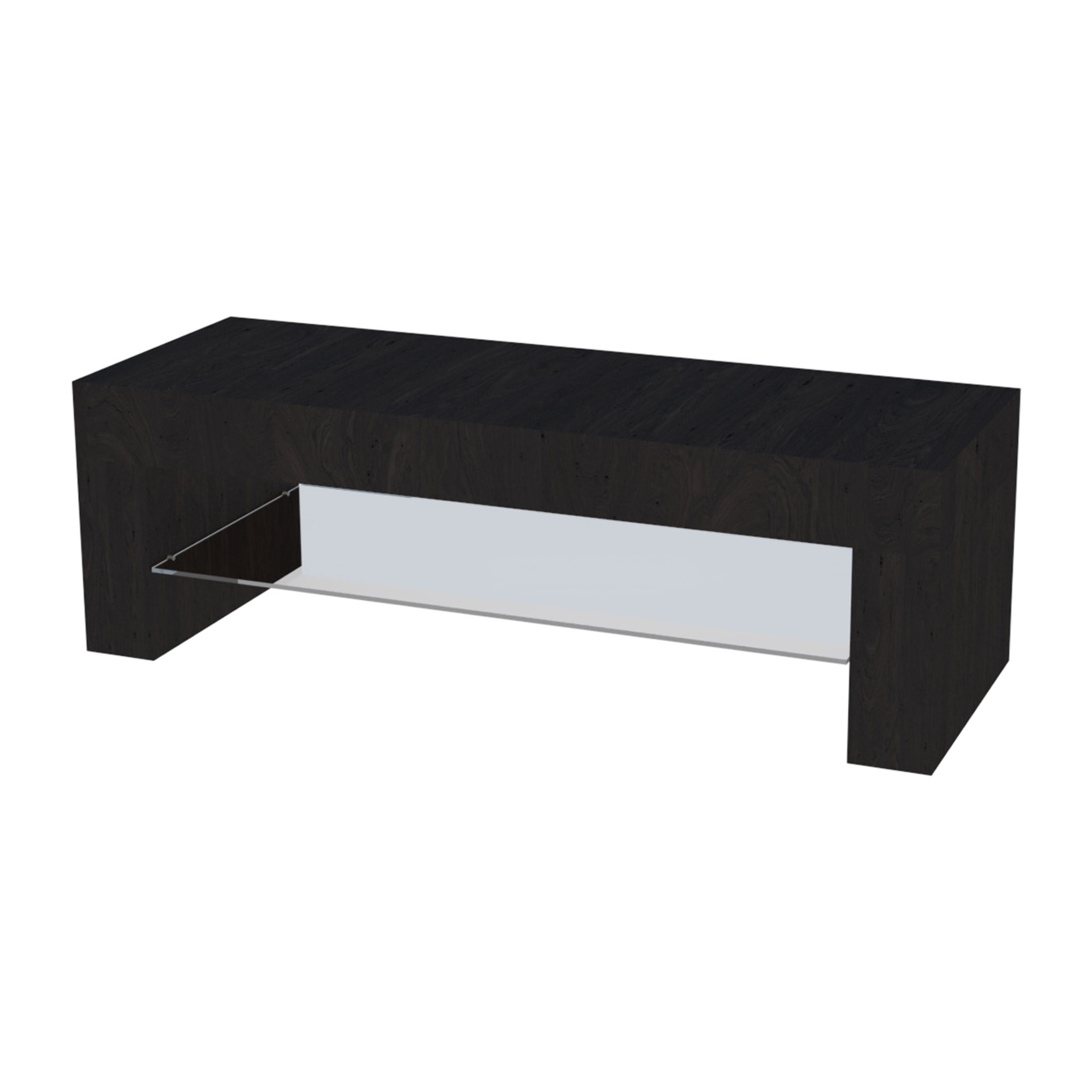 Mobile TV salotto soggiorno ripiano in vetro base televisione rovere alaska