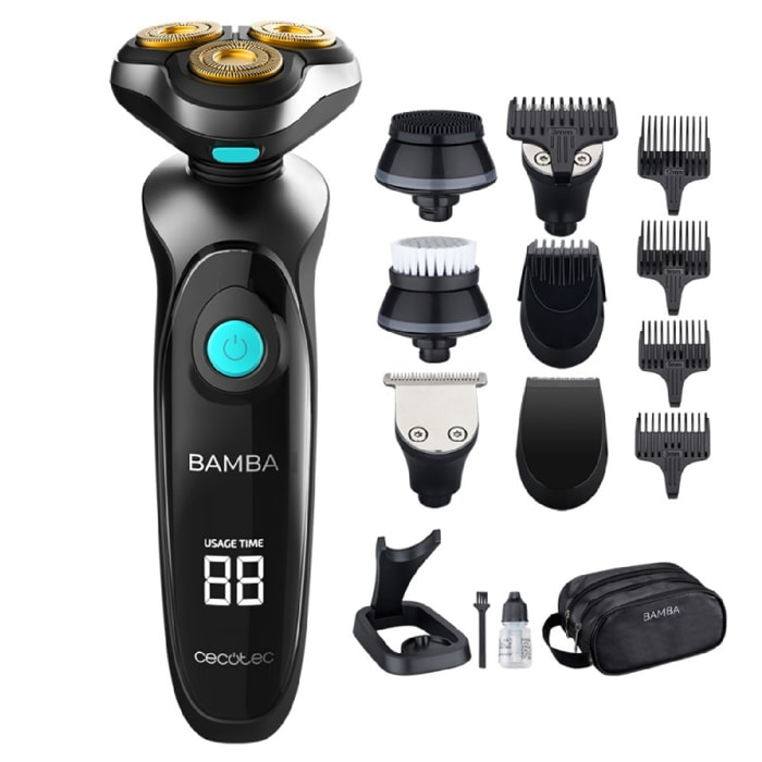 Cecotec Rasoir multigrooming Bamba PrecisionCare TwistGroom 10in1 Base de charge