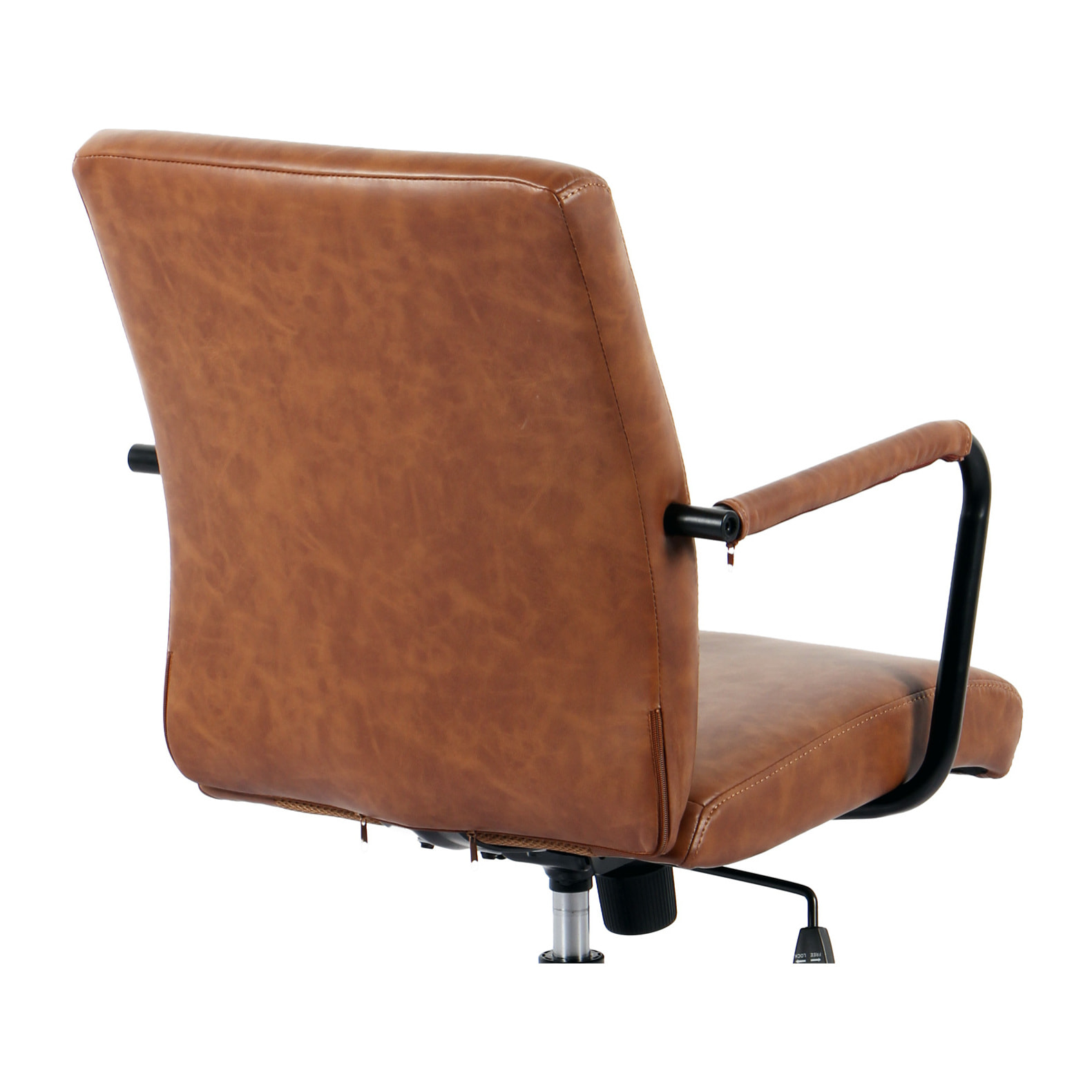 Silla de estudio Oli polipiel marrón 99x64x70 cm