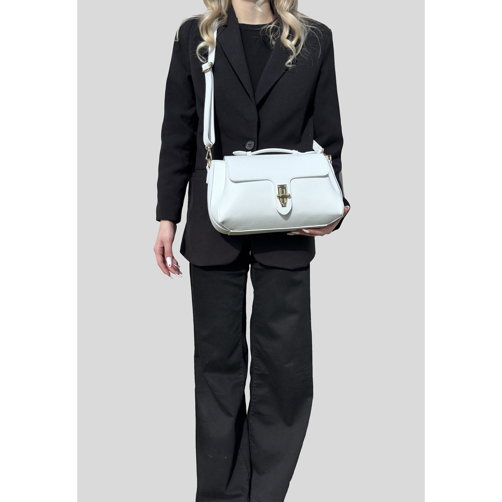 Borsa a Mano Elegante in Vera Pelle Made in Italy
