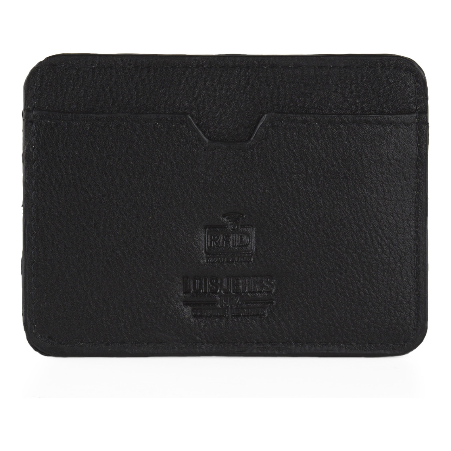 Tarjetero Piel Hombre Lois Wilson Negro