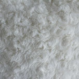 Coussin coeur "Bouclette" blanc ivoire 28x36cm