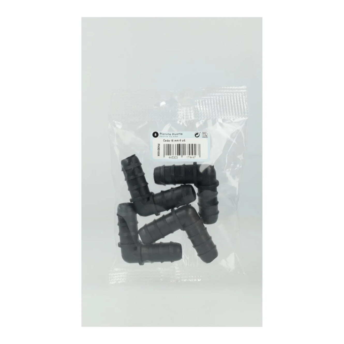 Codo 16 mm Planeta Huerto 4 unidades