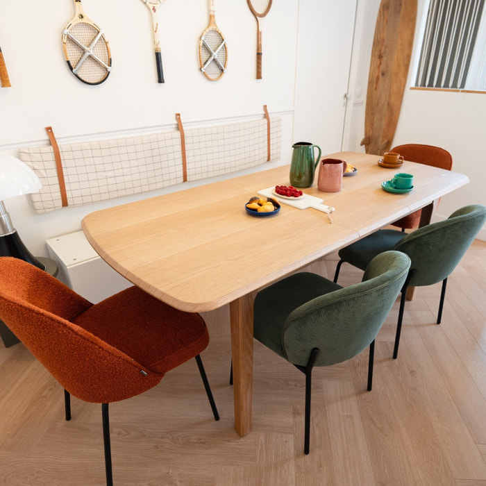 Table à manger extensible en bois 6/8 personnes - MORIS