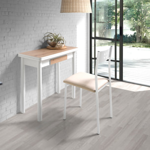 Set de 4 sillas – Polipiel lisa con diseño minimalista