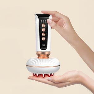 Masajeador corporal EMS + vibración con 9 intensidades y 9 niveles de temperatura.