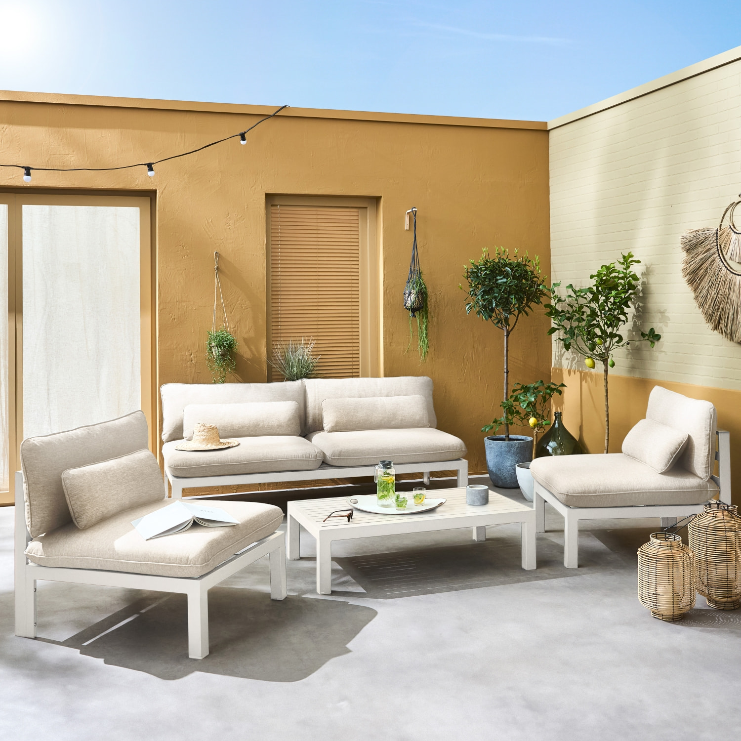 Salon de jardin XXL aluminium 5 places RIETI