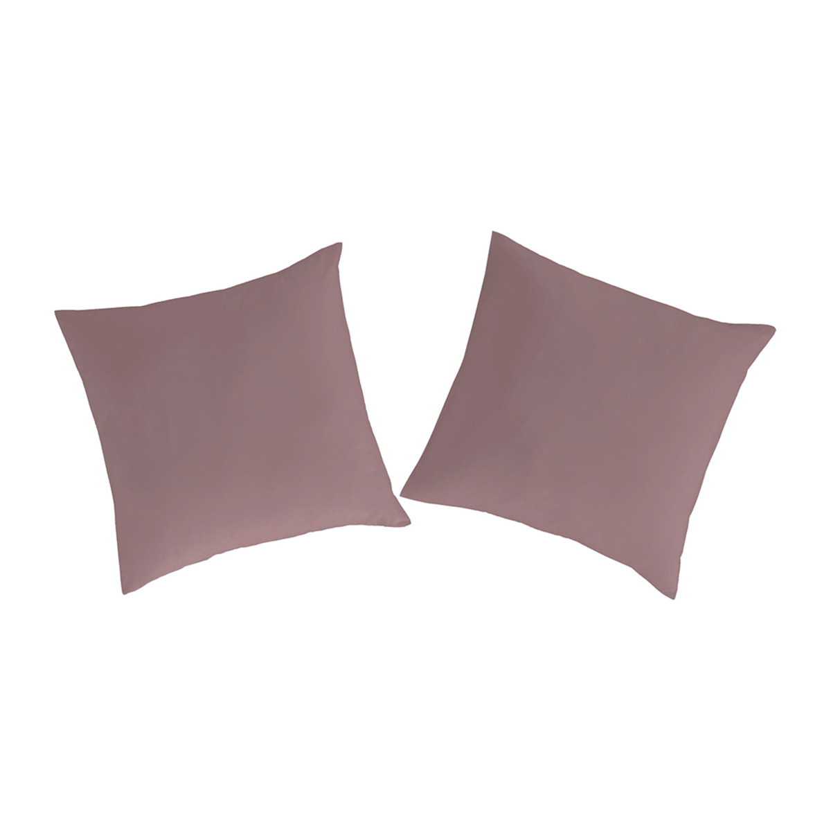 2 taies d'oreiller PURE en coton percale - mauve