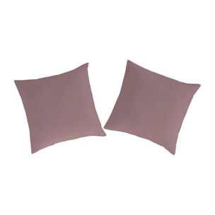 2 taies d'oreiller PURE en coton percale - mauve