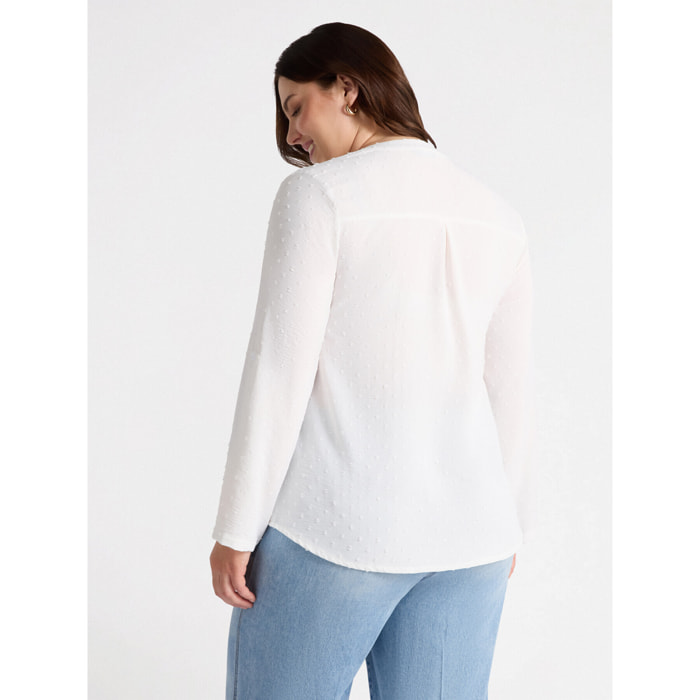 Fiorella Rubino - Camicia con apertura a V davanti - Bianco