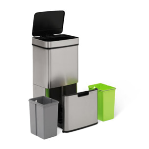 Poubelle automatique spéciale tri 72L