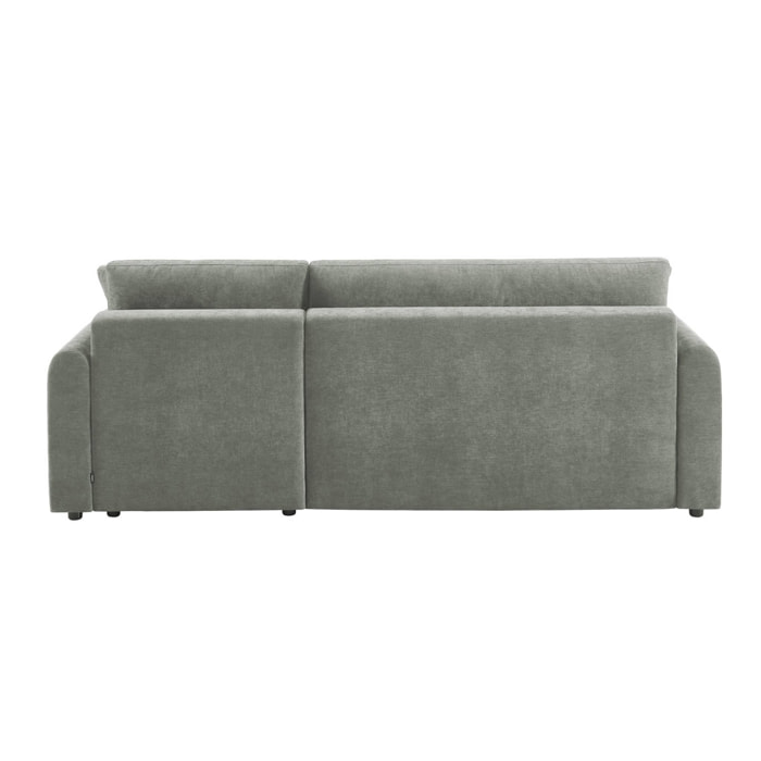 Canapé d'angle réversible, convertible, 3 places tissu avec coffre BERLIN