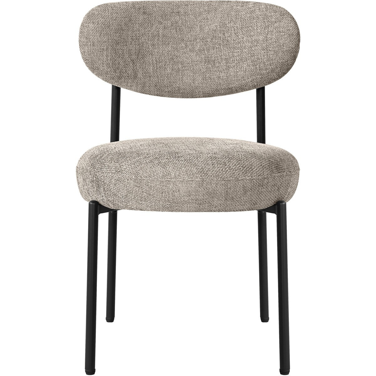 Lot de 2 chaises de salle à manger en tissu chenille - ORLA