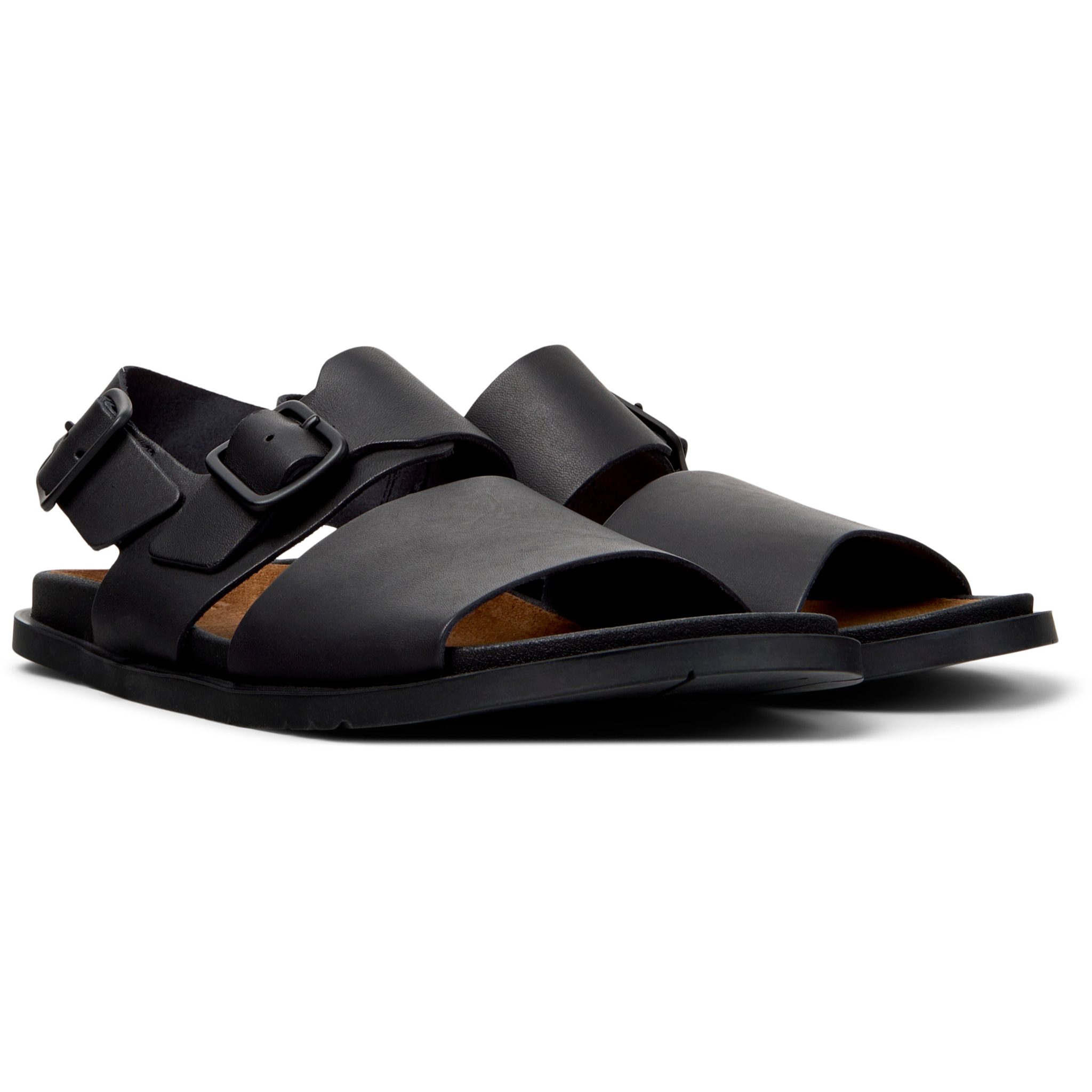 Sandalias - CAMPER Lluc Sandal - Negro - Cuero liso