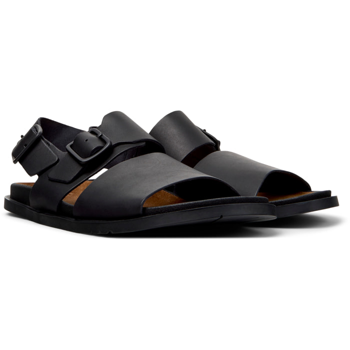 Sandalias - CAMPER Lluc Sandal - Negro - Cuero liso