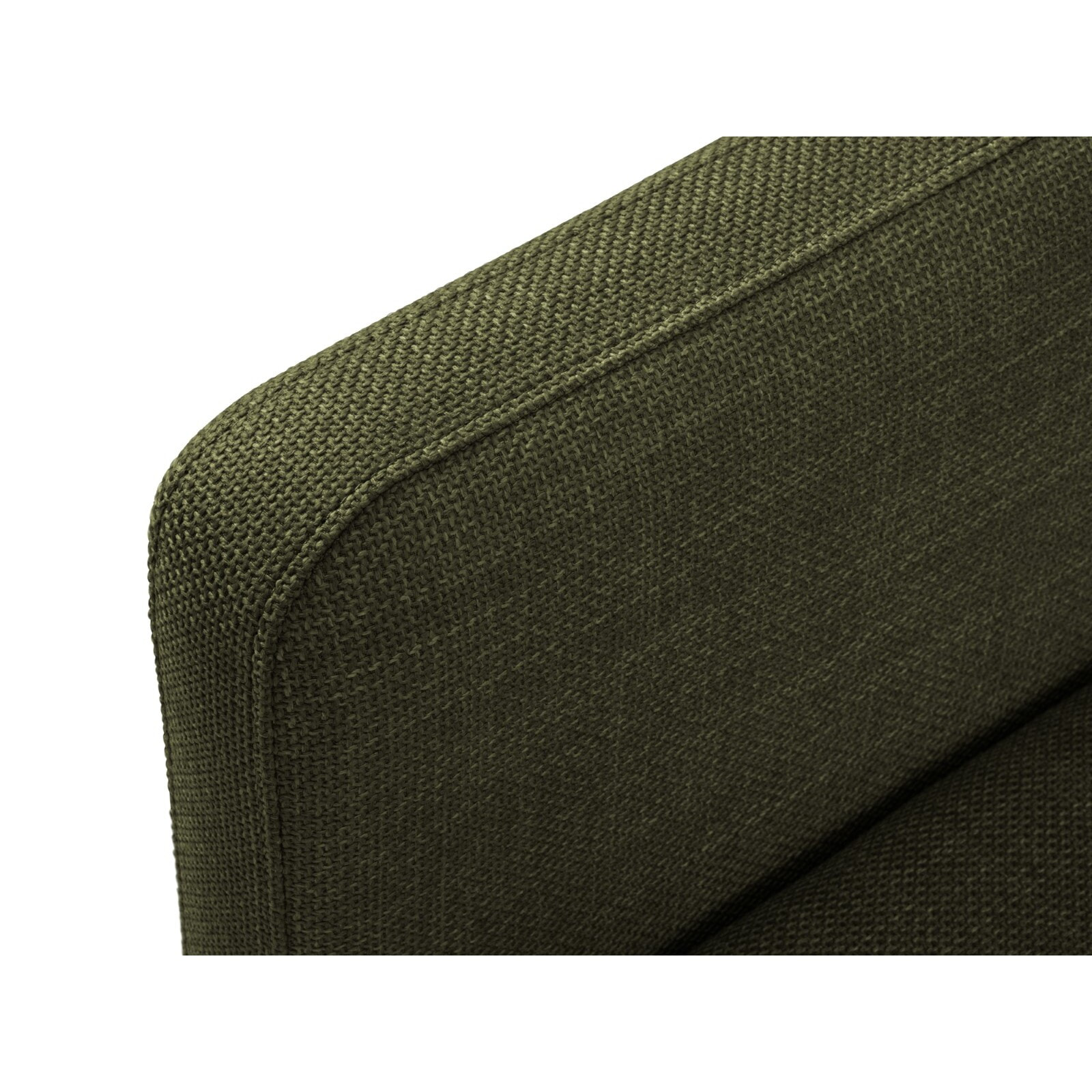Canapé d'angle gauche convertible avec coffre de rangement "Yanis" 4 places en tissu structurel vert