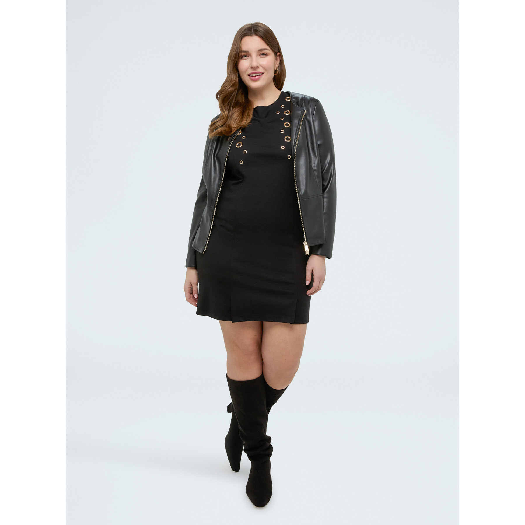 Fiorella Rubino - Giacca biker con cinturina - Nero