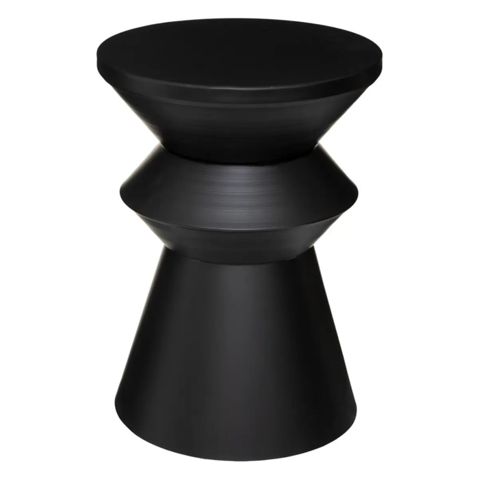 Table d'appoint "Sohan" - métal - noir D36 cm