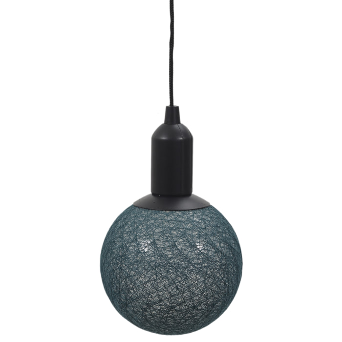 Lampe Suspendue - HOME DECO FACTORY - Boule Lumineuse - Bleu