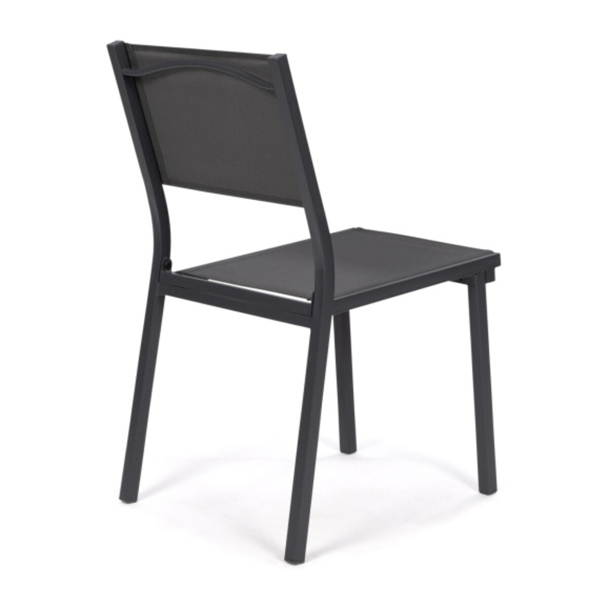 Chaises de jardin empilables en textilène grises - lot de 6