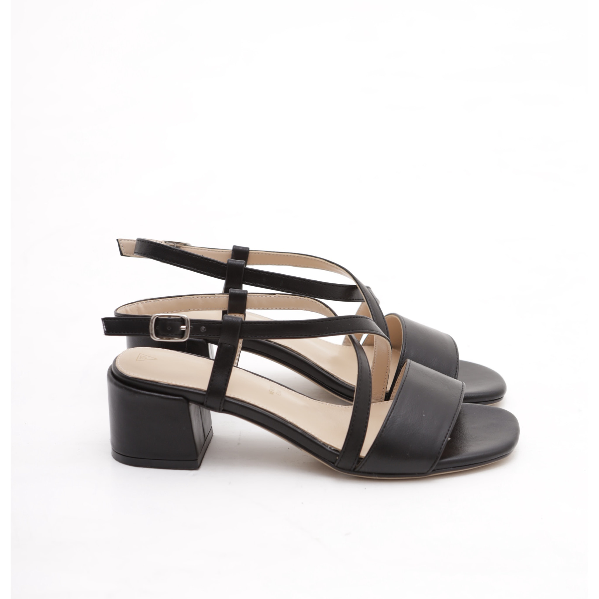 SANDALO FASCIA E INCROCIO NERO