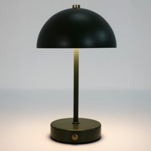 Lampe De Table Lucia Rechargeable Noire H26cm