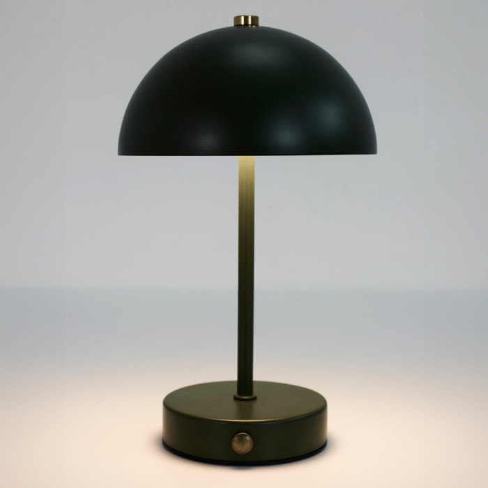 Lampe De Table Lucia Rechargeable Noire H26cm