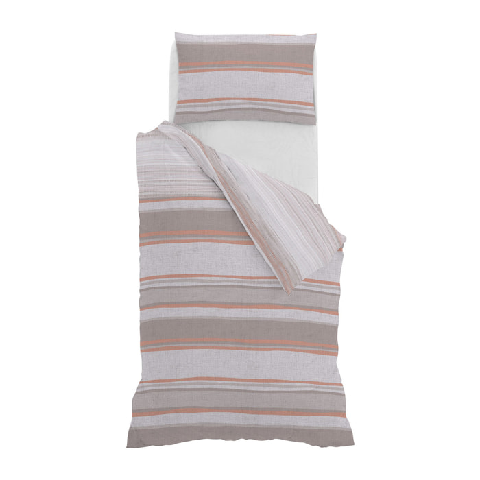 PARURE COPRIPIUMINO ATHENA, 100% Cotone, Made in Italy - DAMOUR ROSA