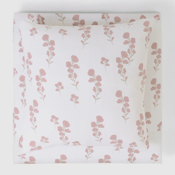 Funda nórdica algodón nundia topo/rosa keike