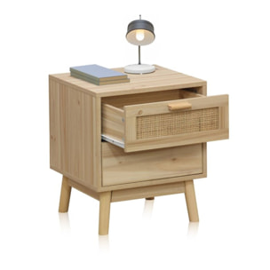 Mesita de noche Debra Pino - Rattan