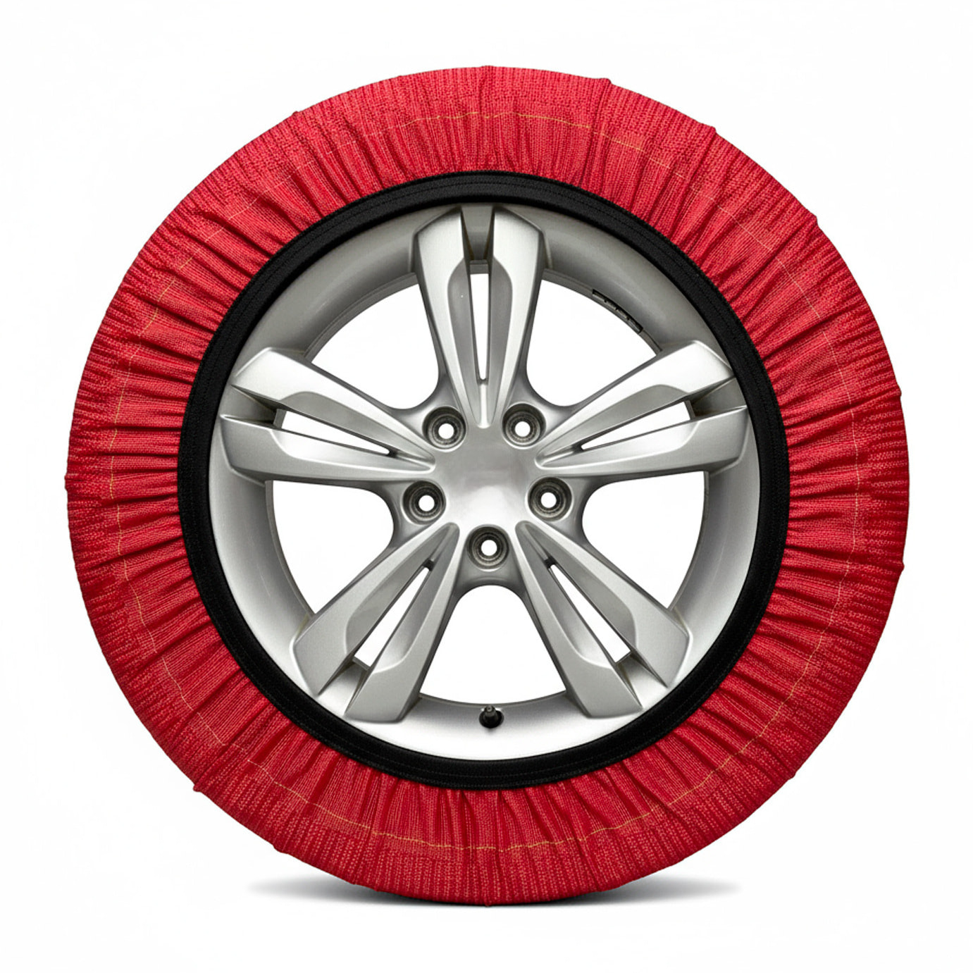 Calze da Neve Omologate EN 16662-1 Per Auto SUV Coppia Catene Tessili Antisdrucciolo per Pneumatici R14-R22 Facili da Montare Con Guanti e Borsa Xl