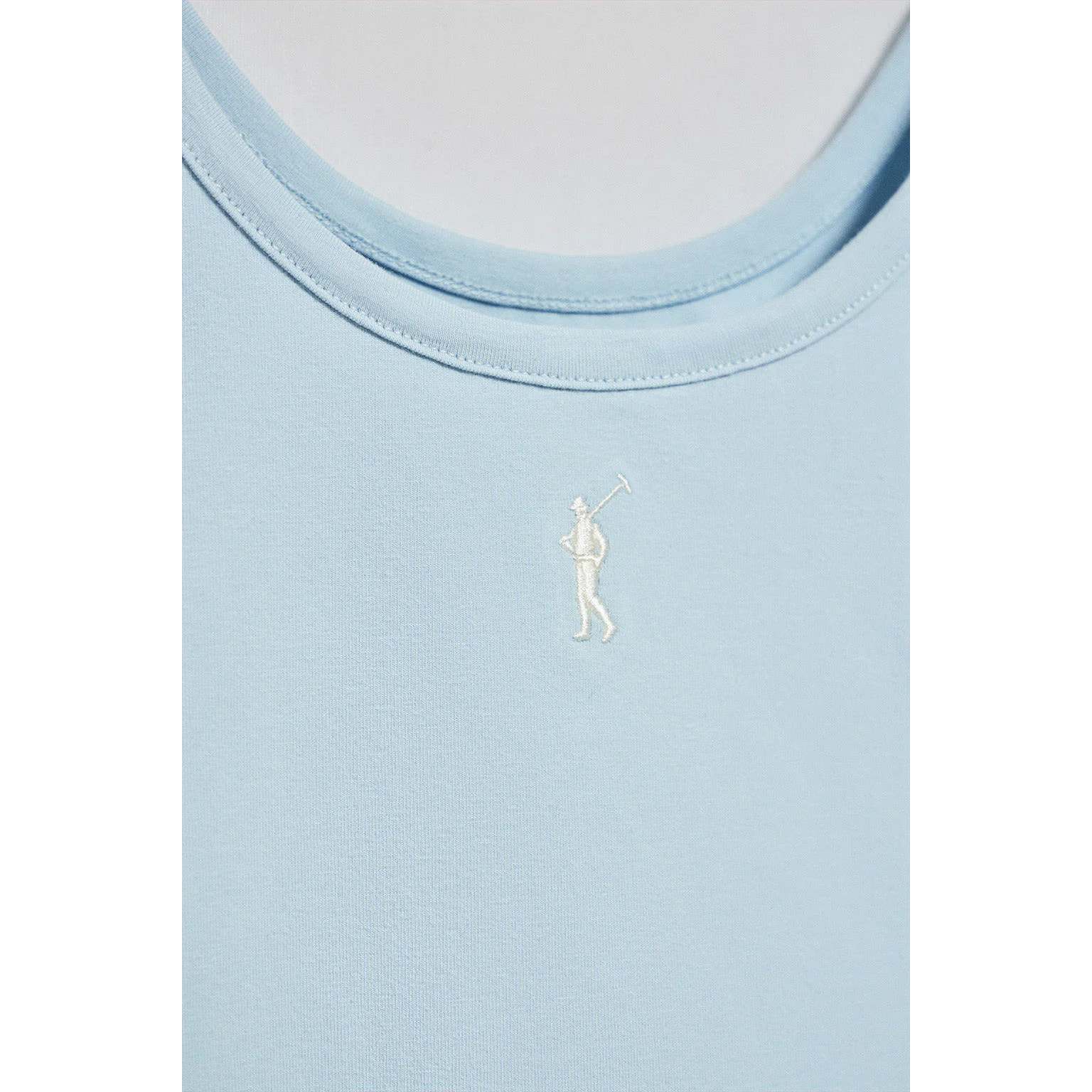 Camiseta azul claro de tirantes con bordado Rigby Go