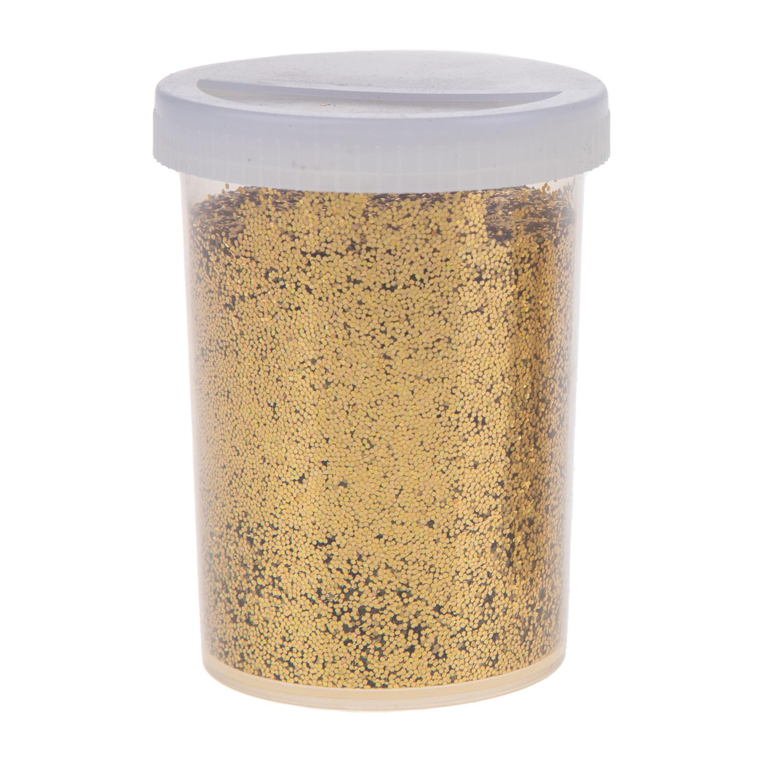 Glitter In Barattolo, 100 Gr - Pezzi 6 - 4,5X8,5X4,5cm - Colore: Dorato - Bianchi Dino - Articoli Natalizi