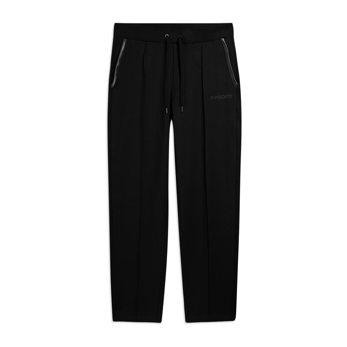 Pantaloni Sportivi Slim con Cucitura Centrale