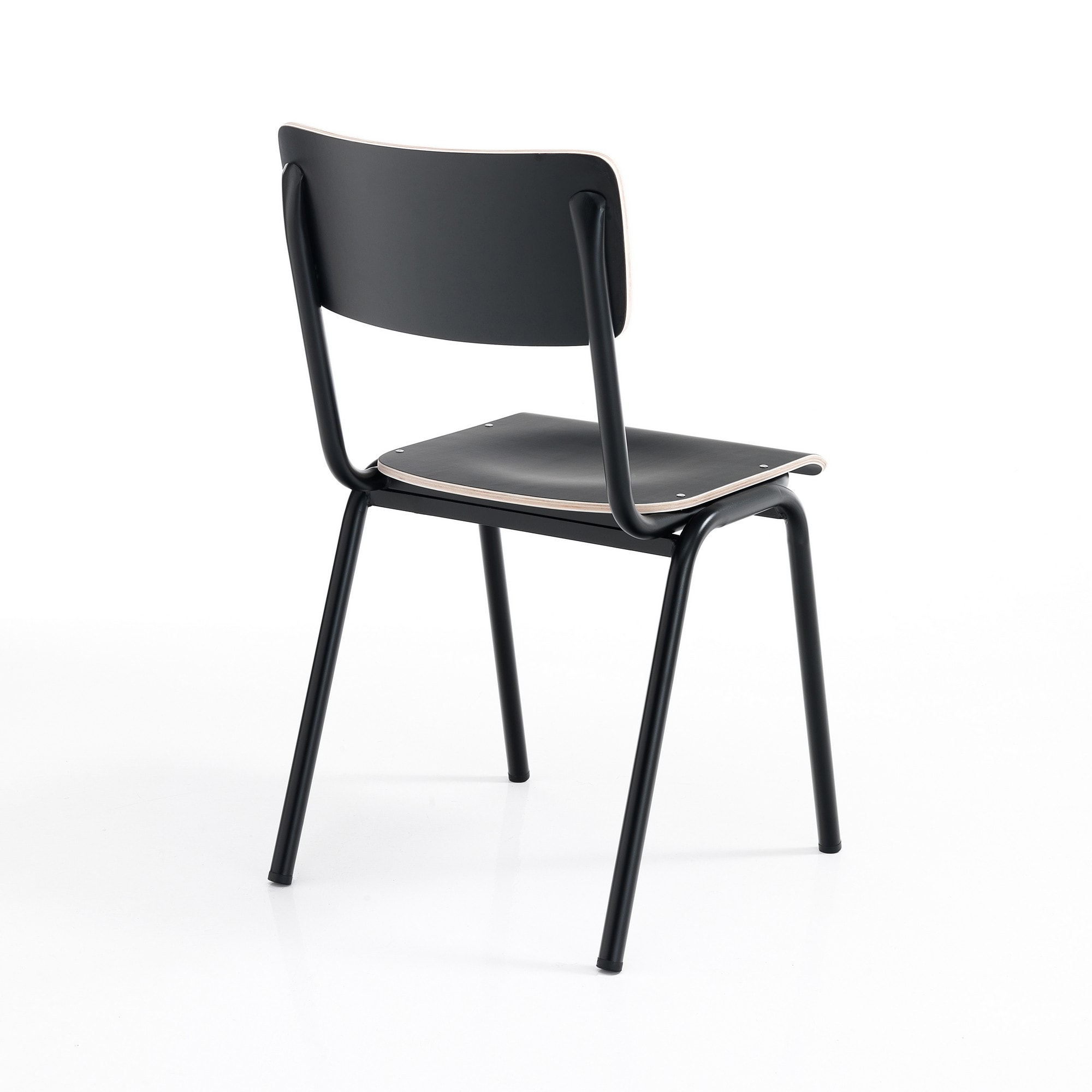 Tomasucci Lot de 4 Chaises OLD SCHOOL NOIRES