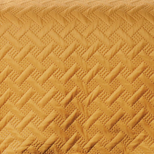 Couverture molletonné surpiquage graphique - Jaune