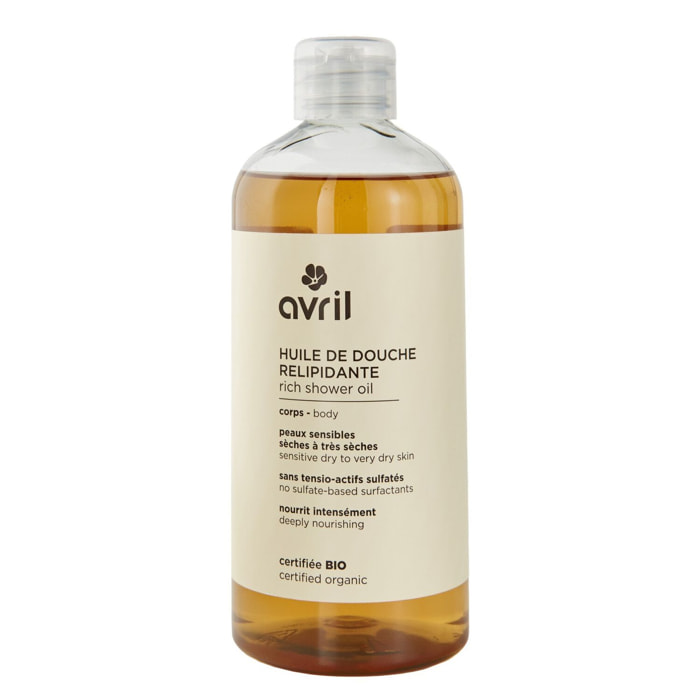 Huile Douche Certifié Bio - Huile Douche Relipidante peaux sensibles 500ml