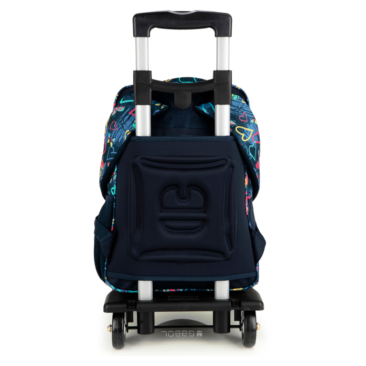 Mochila adaptable a carro Gabol TIZAS con corazones y resistente al agua