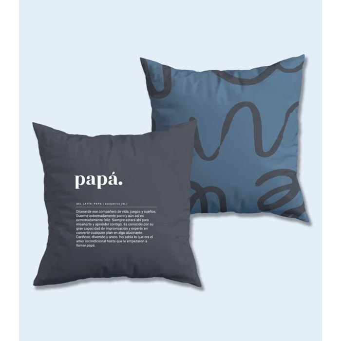 Funda de cojín "Papá extraordinario" Azul Marino