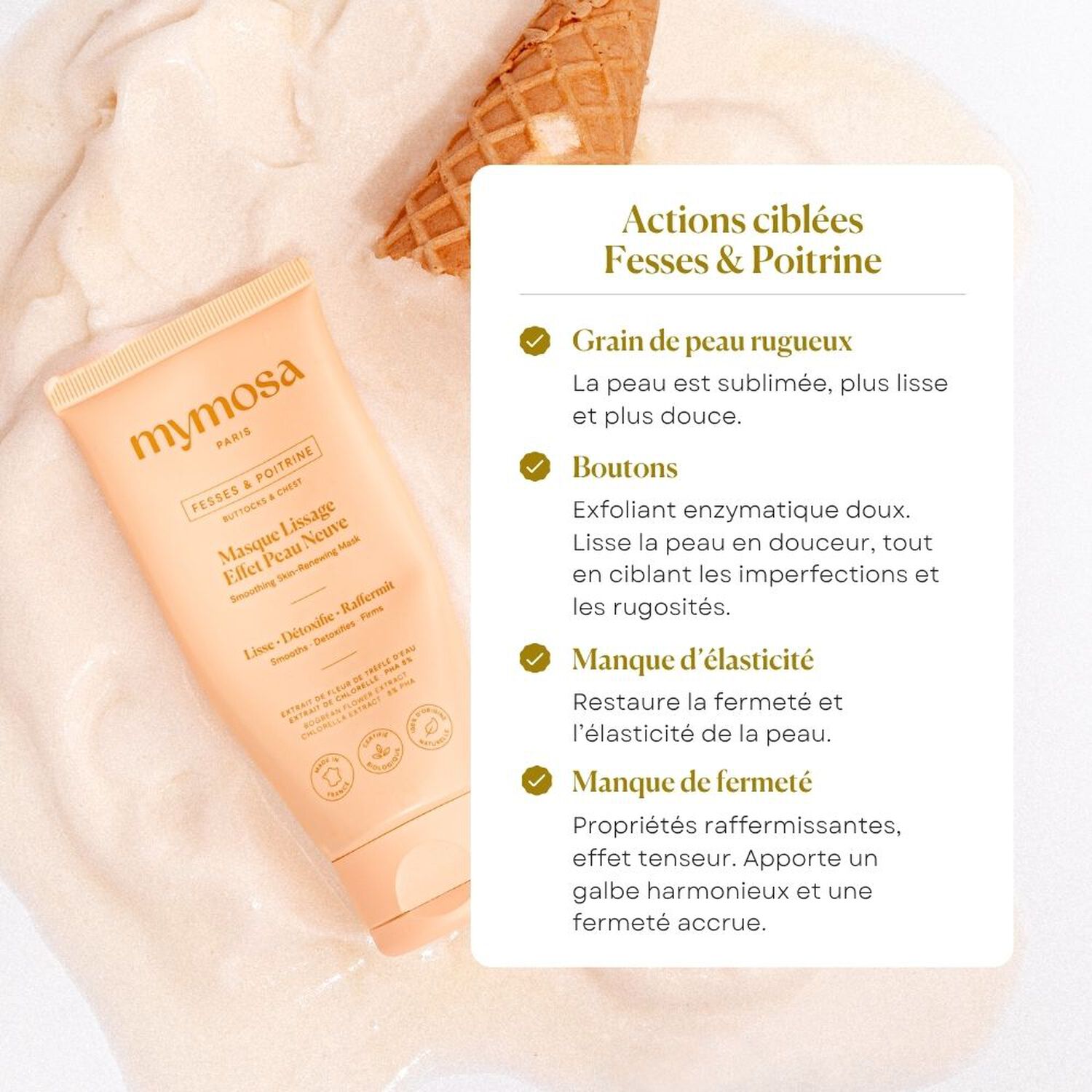 Fesses & Poitrine - Masque Lissage Effet Peau Neuve 100 ml