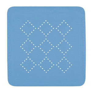 Tapis Fond de douche PVC ALASKA 55x55cm Bleu Bermuda Spirella