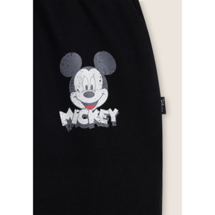 Pantaloni Jogger neri regular fit con stampa Mickey Mouse