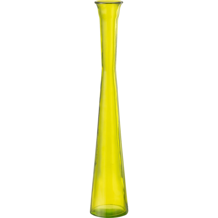 J-Line Vase Tube Glass Yellow