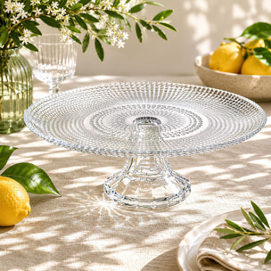 Plat sur pied en verre 30cm ORION